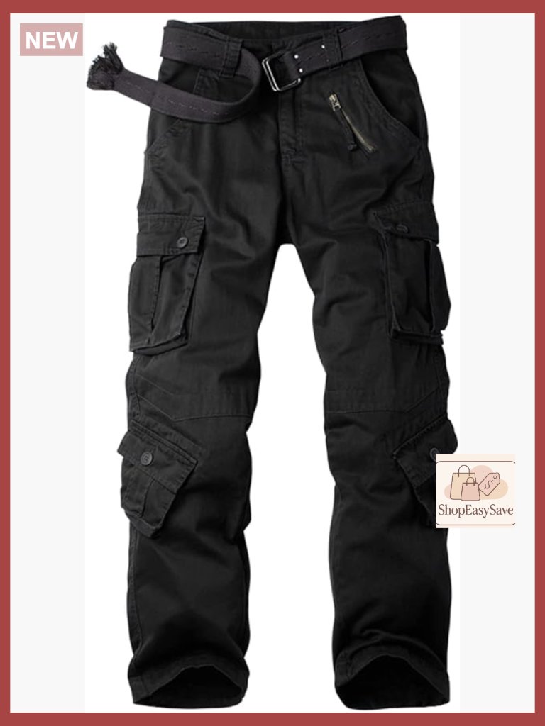 Cargo Work Pants 8 Pockets Stretch Combat Tactical Travel Casual With